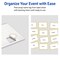 Avery® Printable Adhesive Name Badges, 2-1/3" x 3-3/8", Pre-printed Flourished Metallic Gold Florals Design, Matte White, Laser & Inkjet Compatible, 80 Total